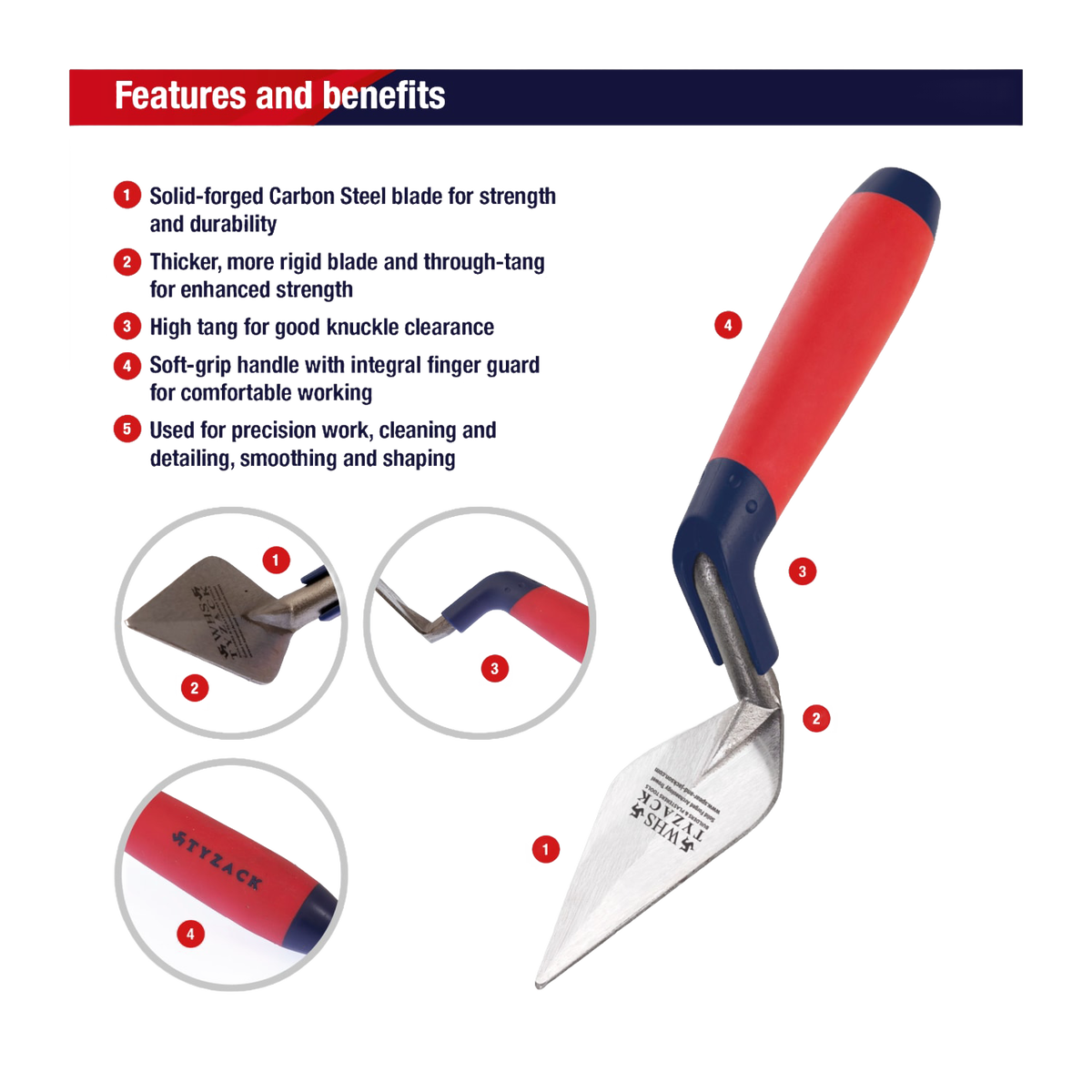 Spear & Jackson Tyzack Archaeology Pointing Trowel - 4"
