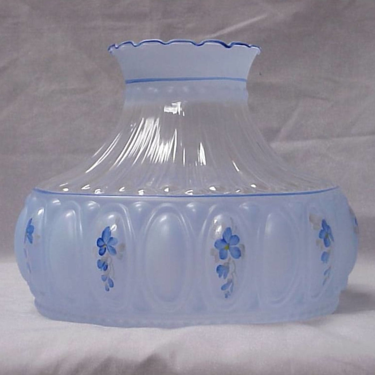 Aladdin Blue Meadow Glass Oil Lamp Shade