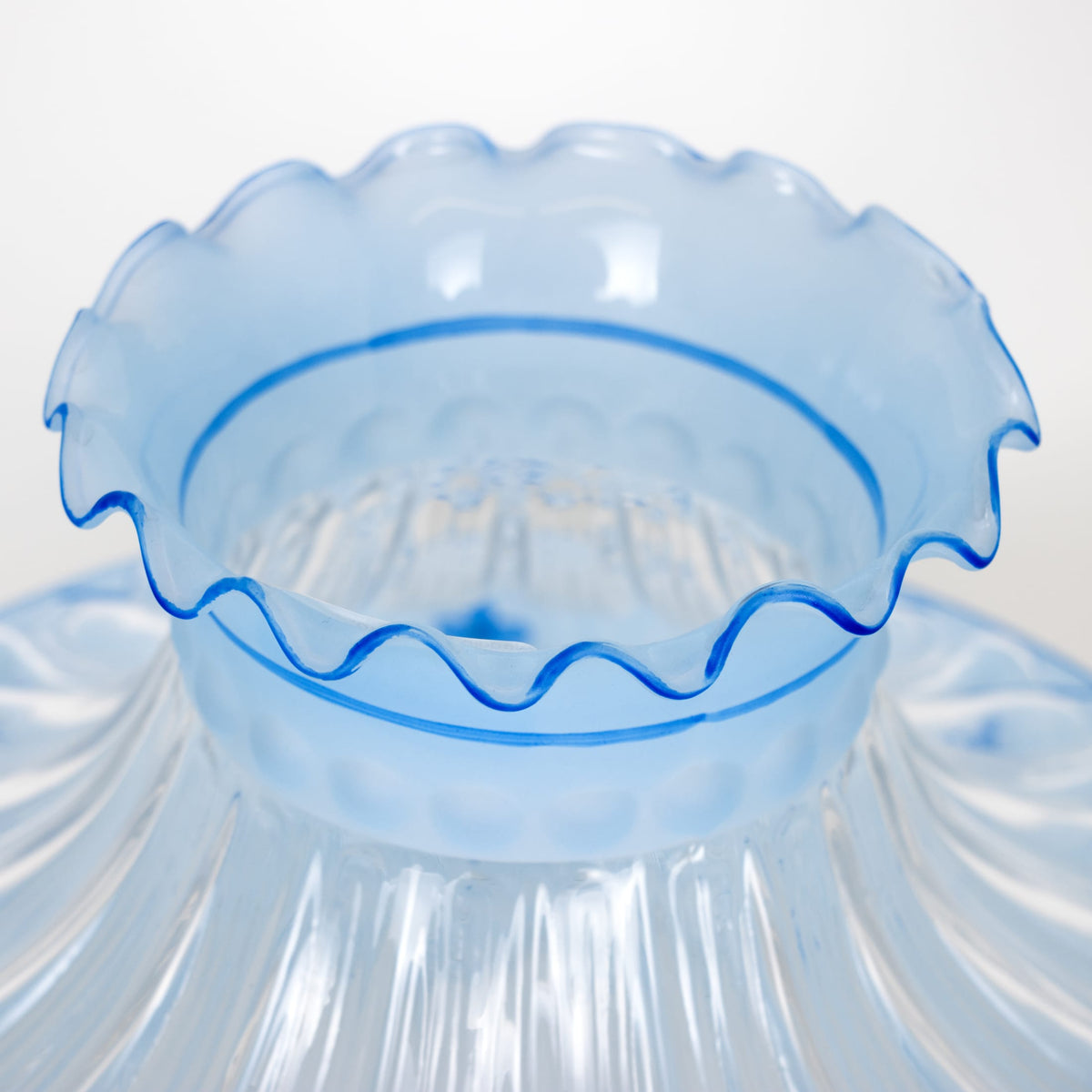 Aladdin Blue Meadow Glass Oil Lamp Shade