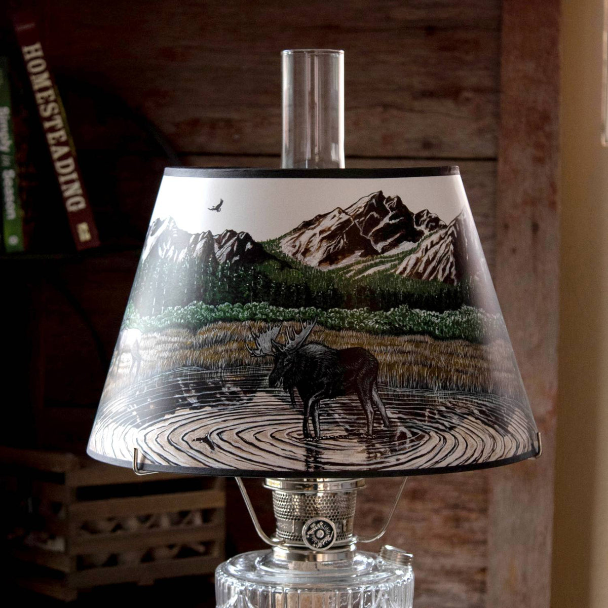 Aladdin Rocky Mountain High Parchment Oil Lamp Shade