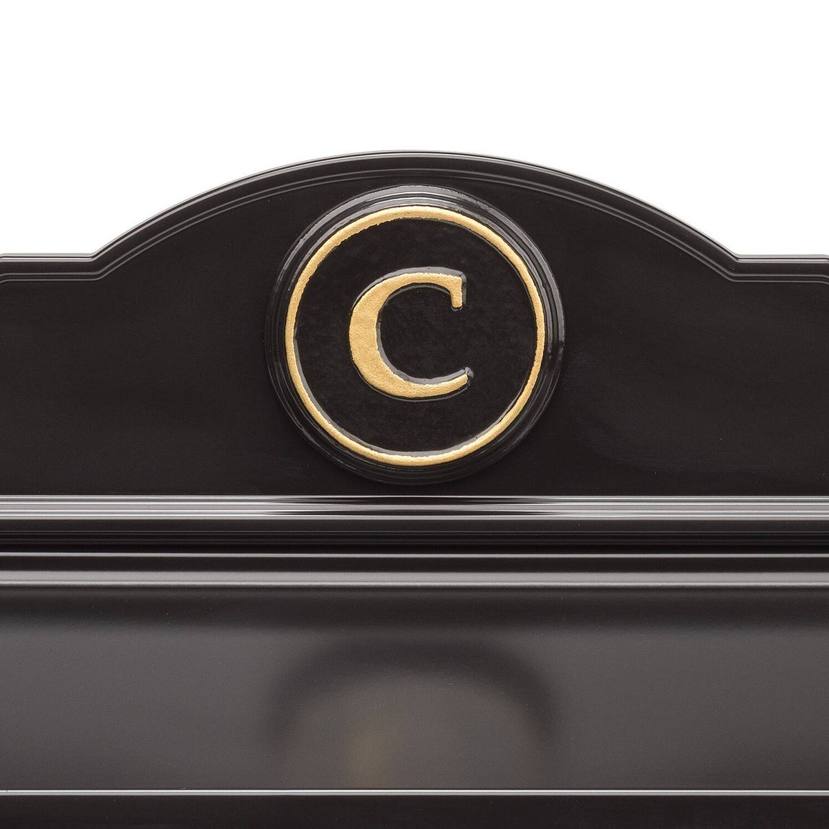 Whitehall Custom Wall Mount Mailbox - Black/Gold
