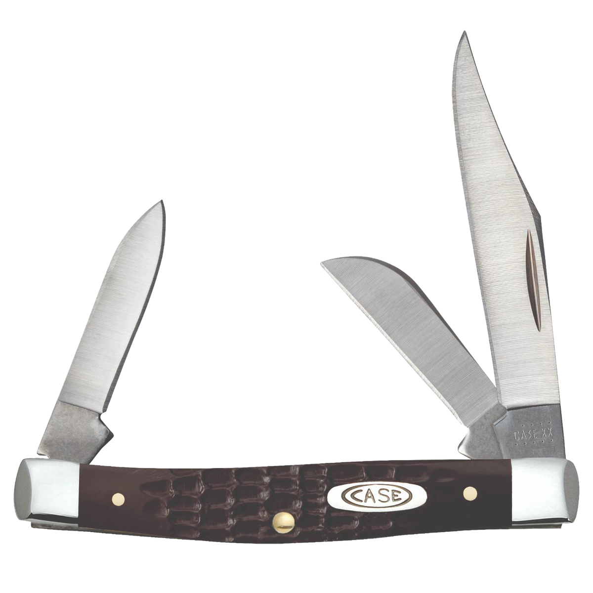 Case Medium Stockman Knife - Brown Synthetic Sloped Bolster