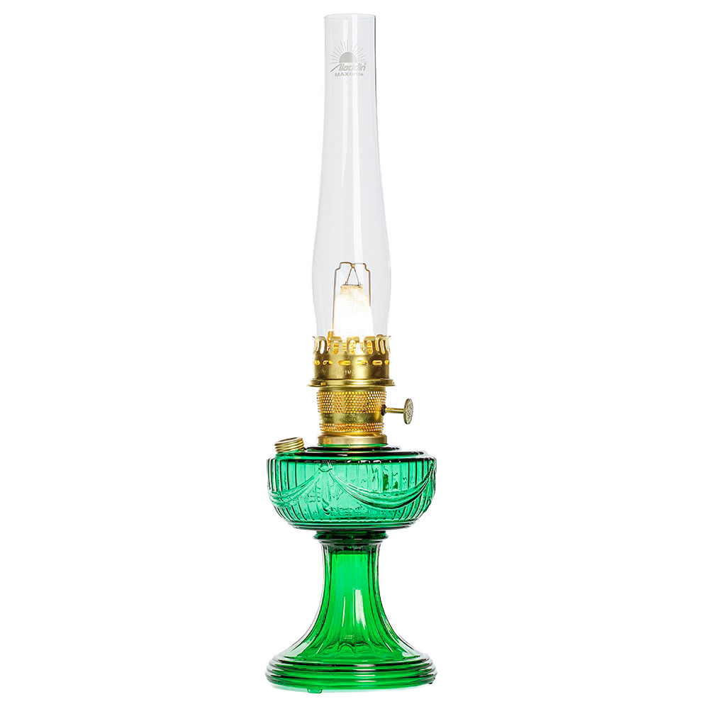 Aladdin Emerald Lincoln Drape Oil Lamp