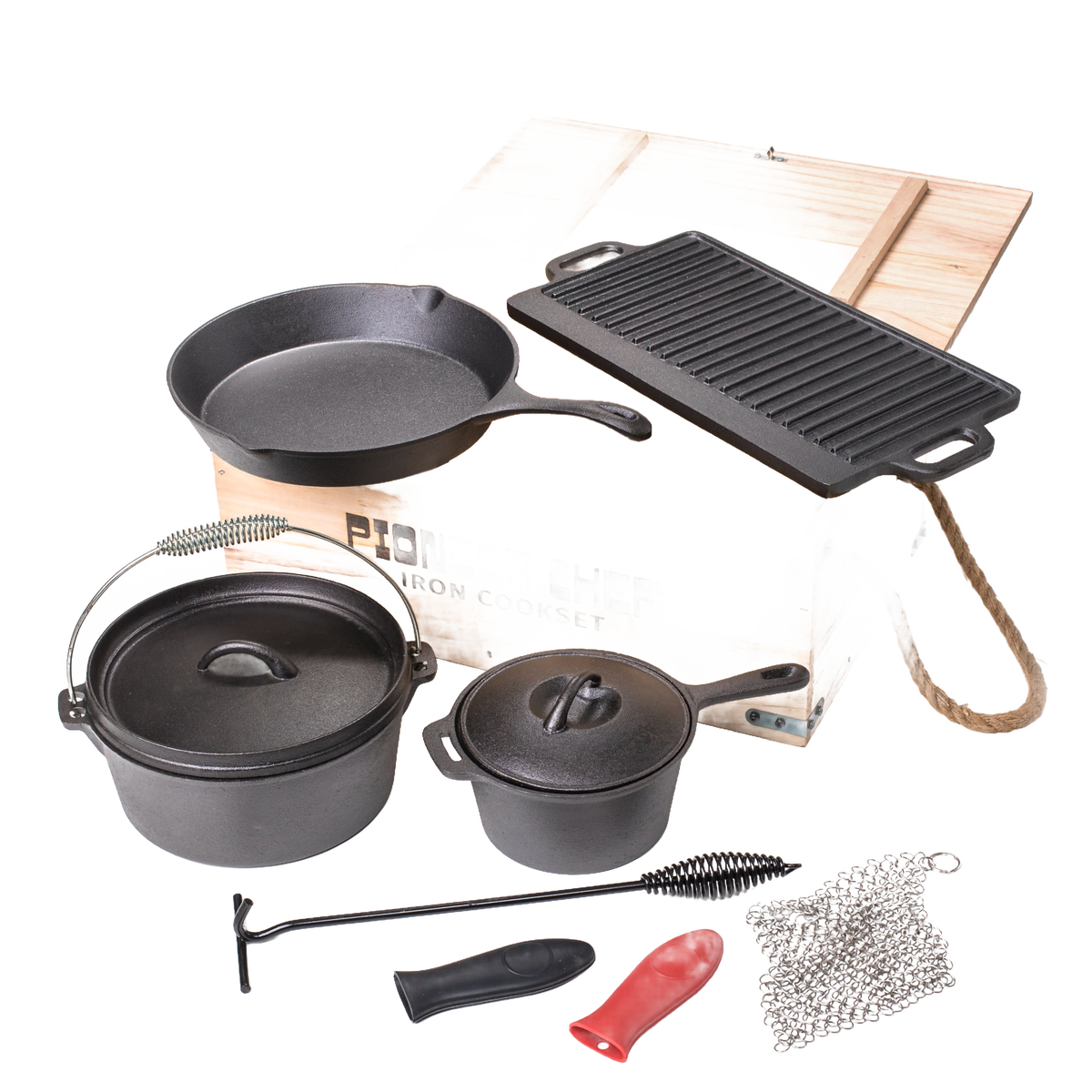 Cast Iron Cookware Camping Gift Set