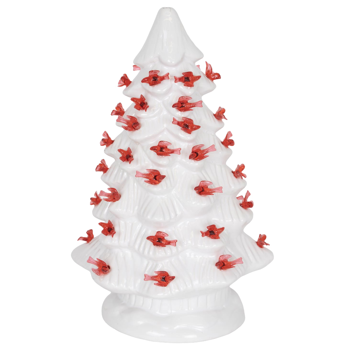 Ceramic LED Cardinal Tree - 11.8"