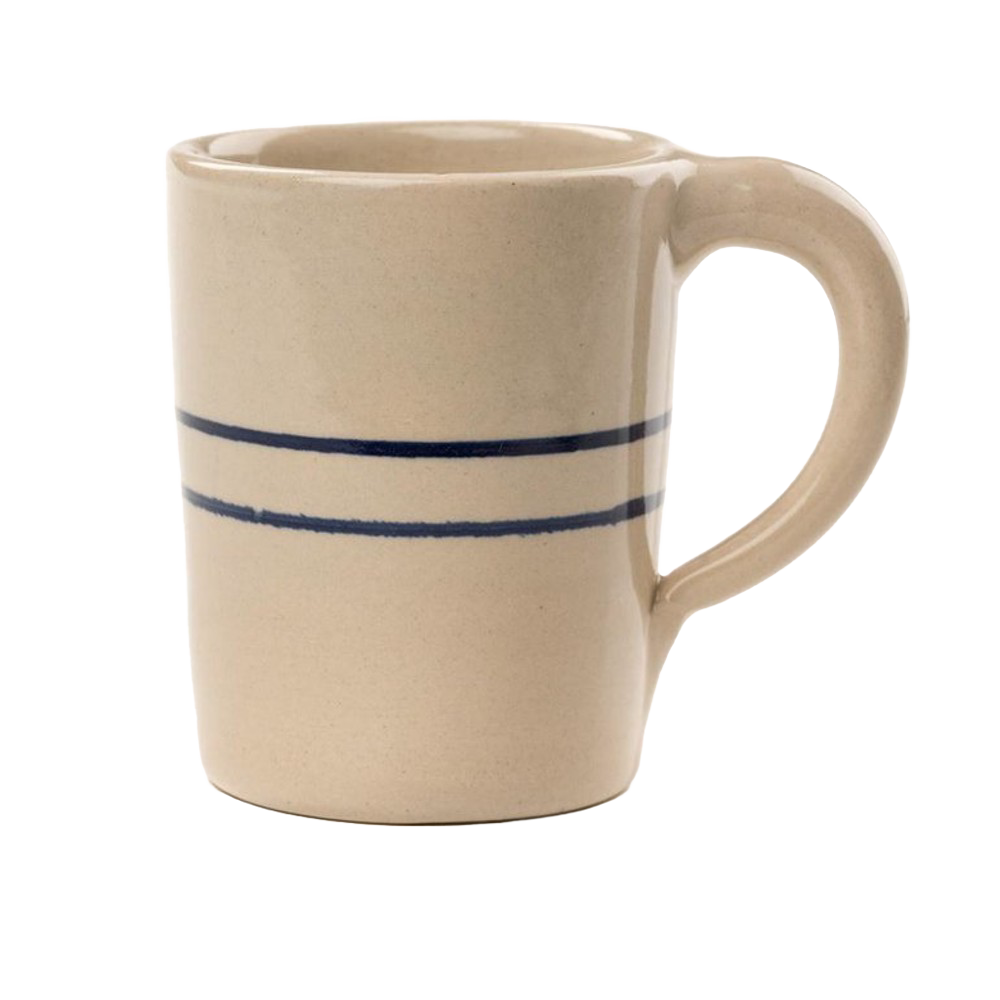Heritage Blue Stripe Stoneware Traditional Mug