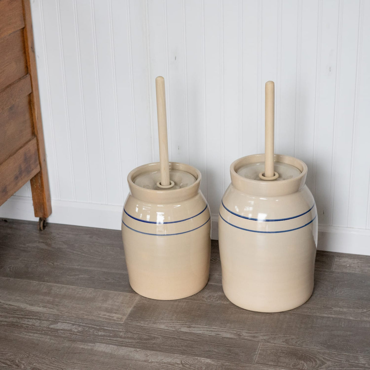 Hand-Turned Pottery Butter Churn