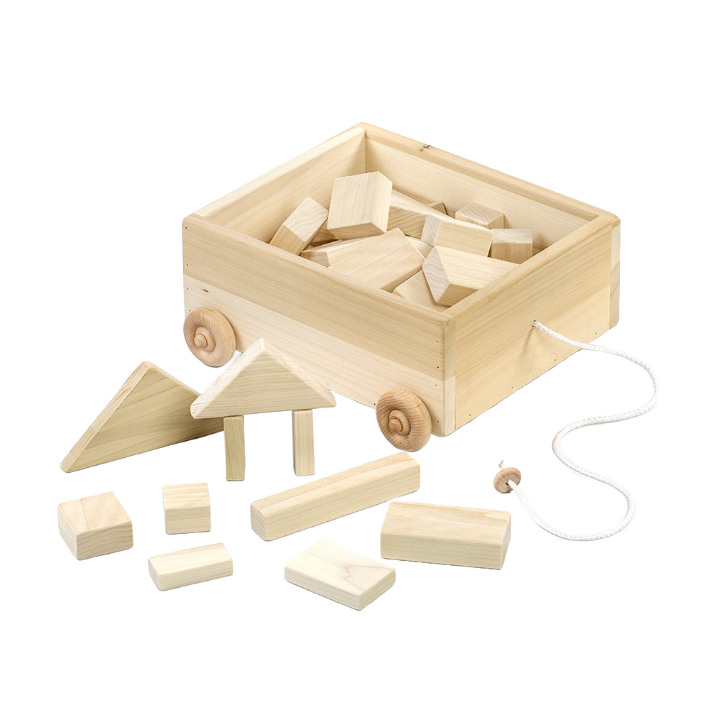Eli & Mattie Pull Wagon With Blocks
