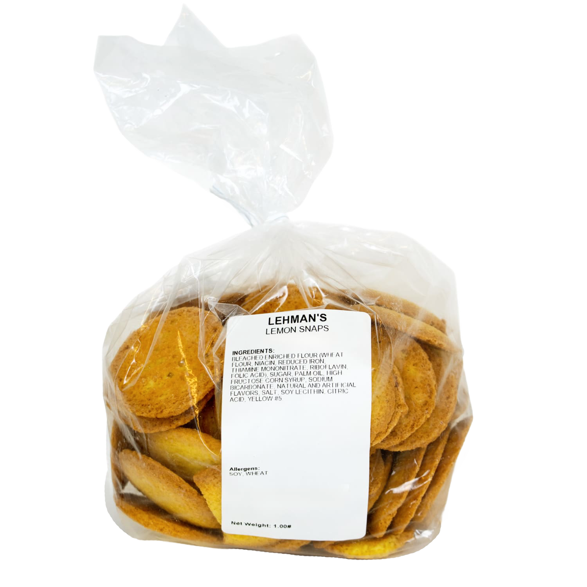Lehman's Crispy Lemon Snaps - 2 Bags of Cookies