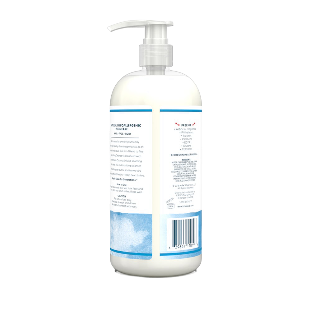 Kirk's 3-in-1 Head to Toe Nourishing Cleanser