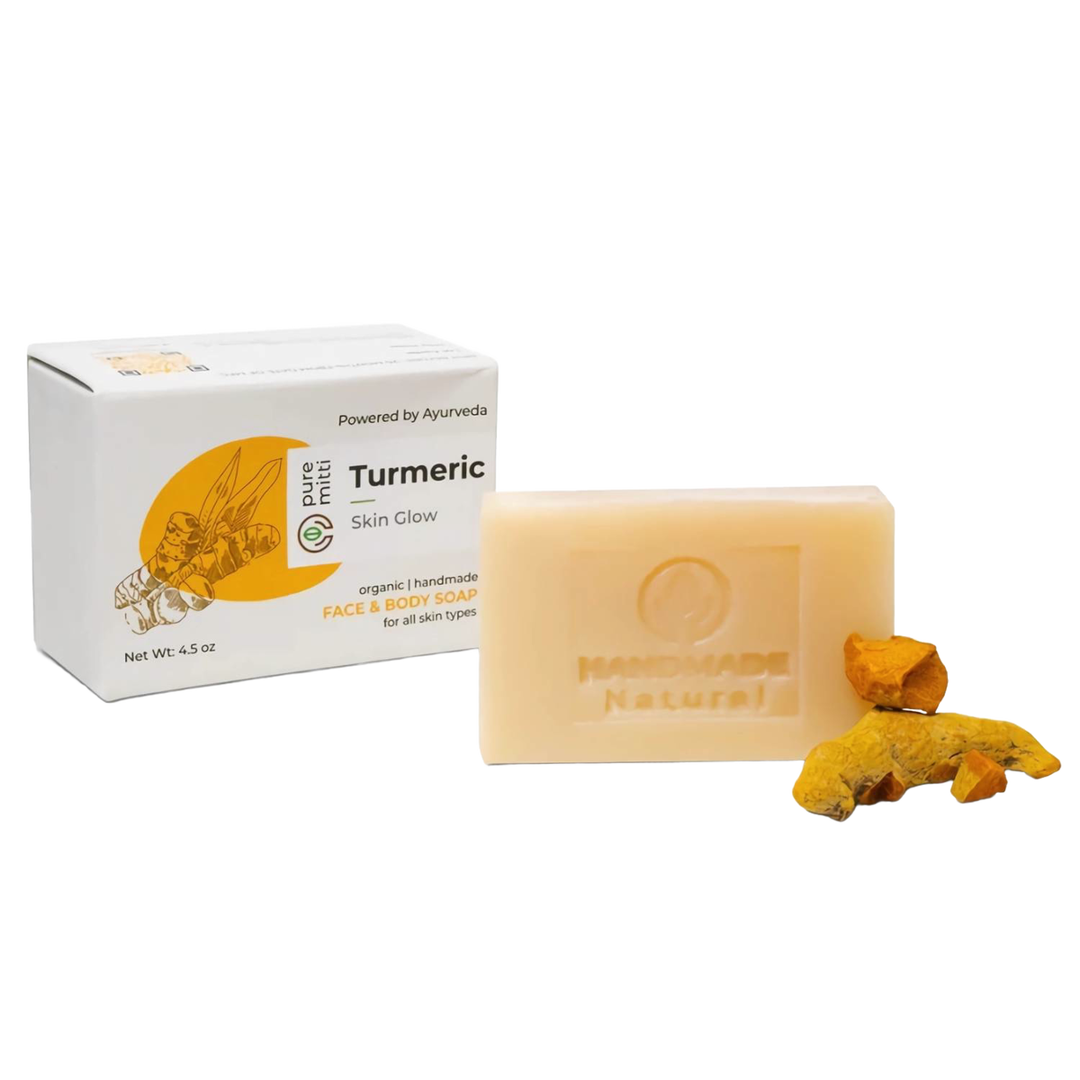 Turmeric Skin Glow Ayurvedic Bar Soap - Organic / Handmade