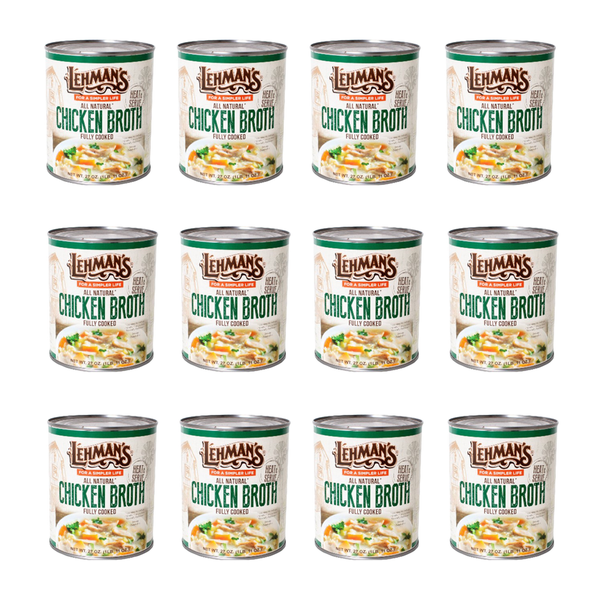 Lehman's Canned Chicken Broth - 27 oz