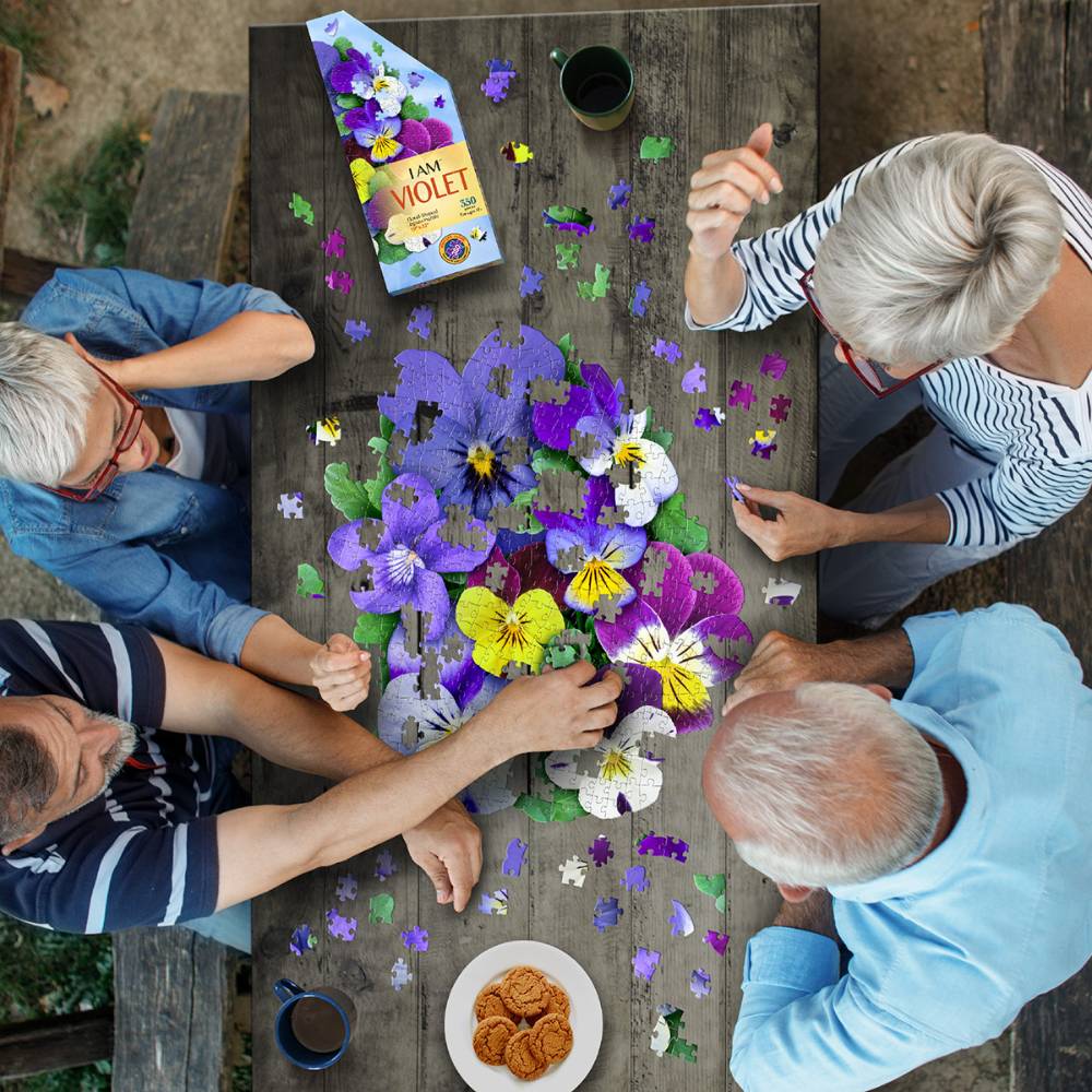 Shaped Jigsaw Puzzle - Violets - 350pcs