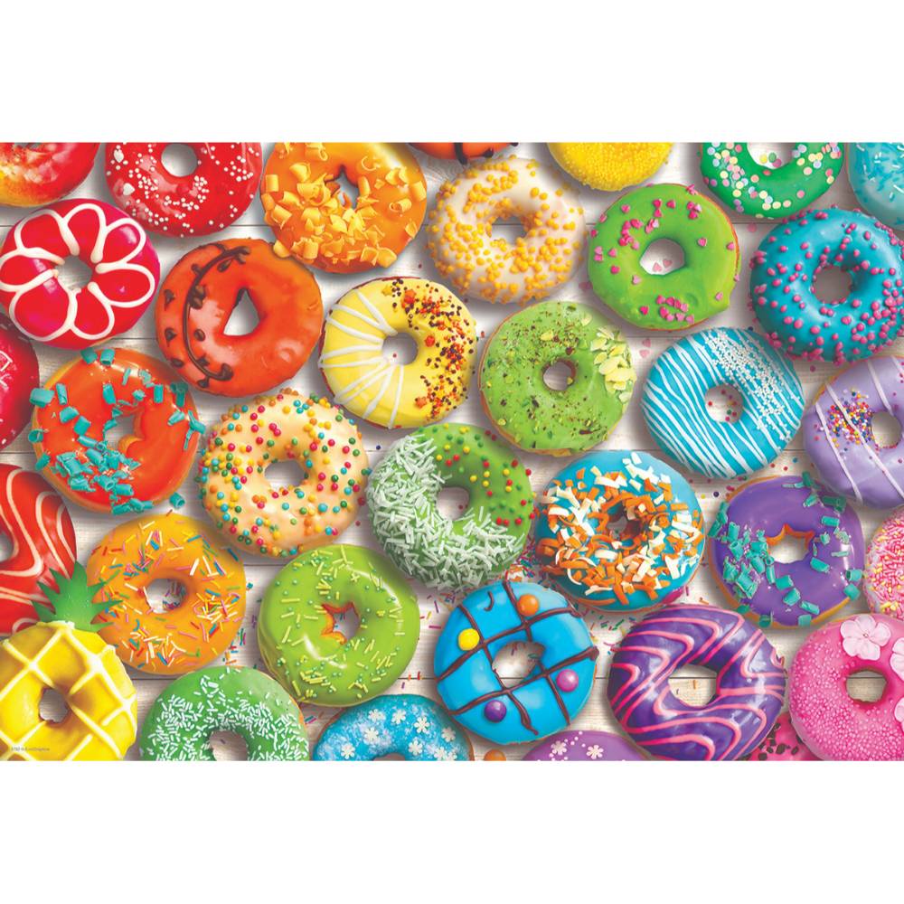 Rainbow Donut Jigsaw Puzzle in Metal Tin - 550pc