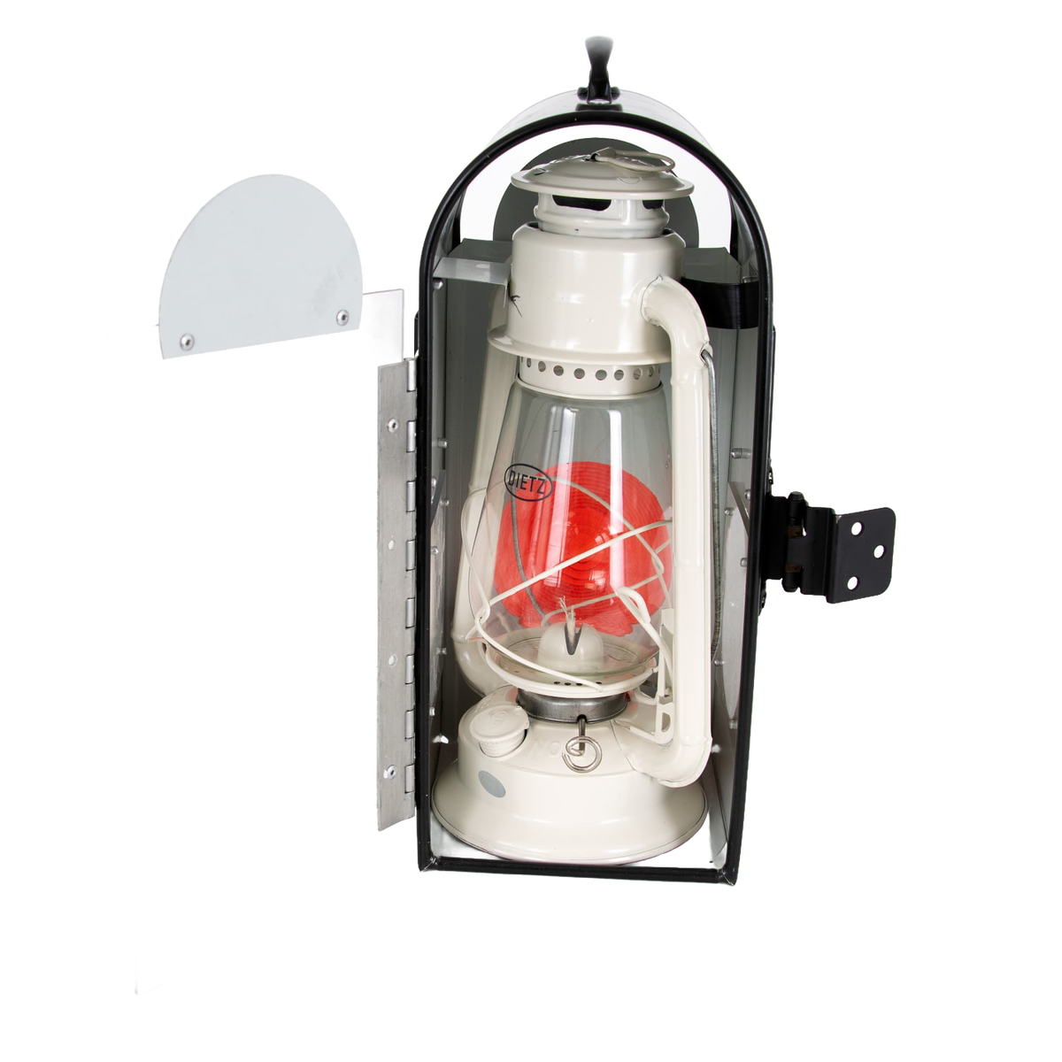 Amish Buggy Carriage Lantern Box with Dietz Oil Lantern