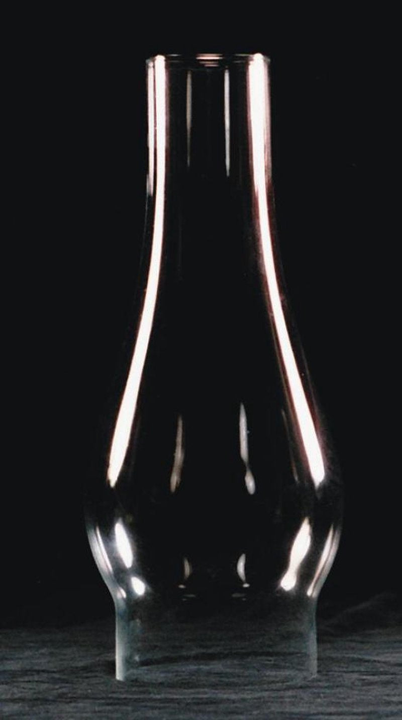 Clear Oil Lamp Chimney - 4" base