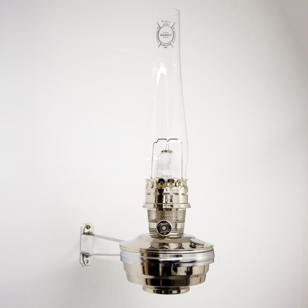Aladdin Chrome Wall Oil Lamp