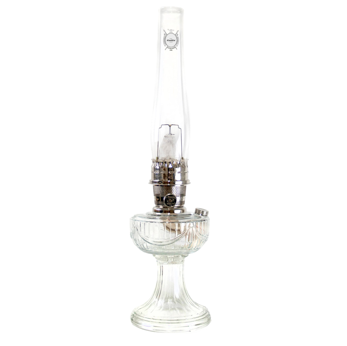 Aladdin Lincoln Drape Oil Lamp with White Top Shade