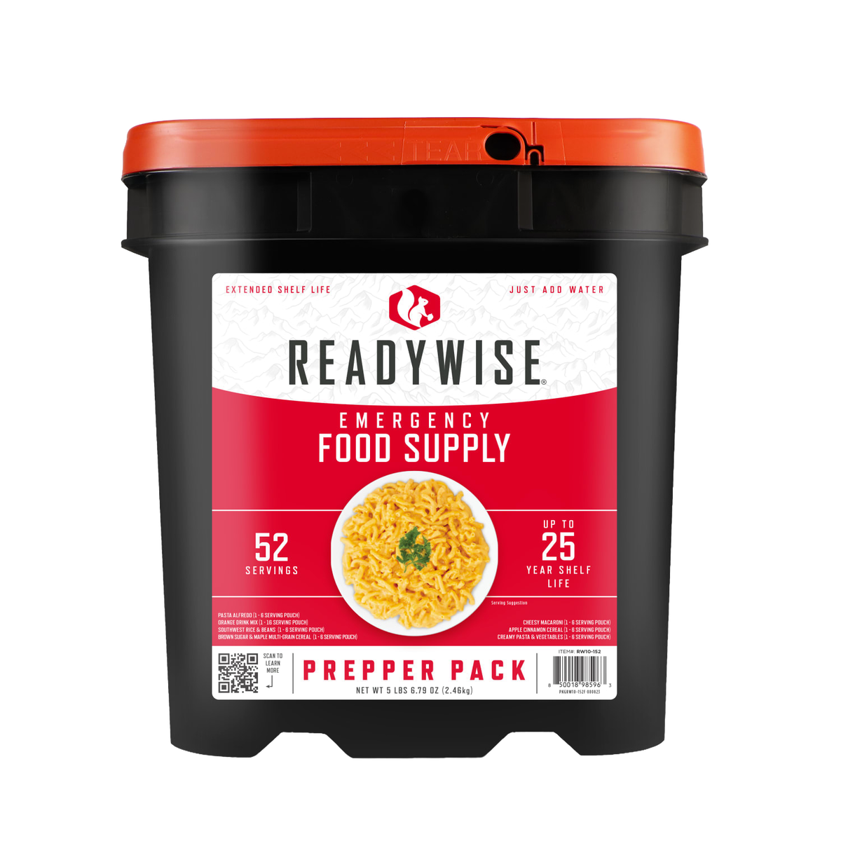 ReadyWise Prepper Pack Emergency Food Bucket (52)