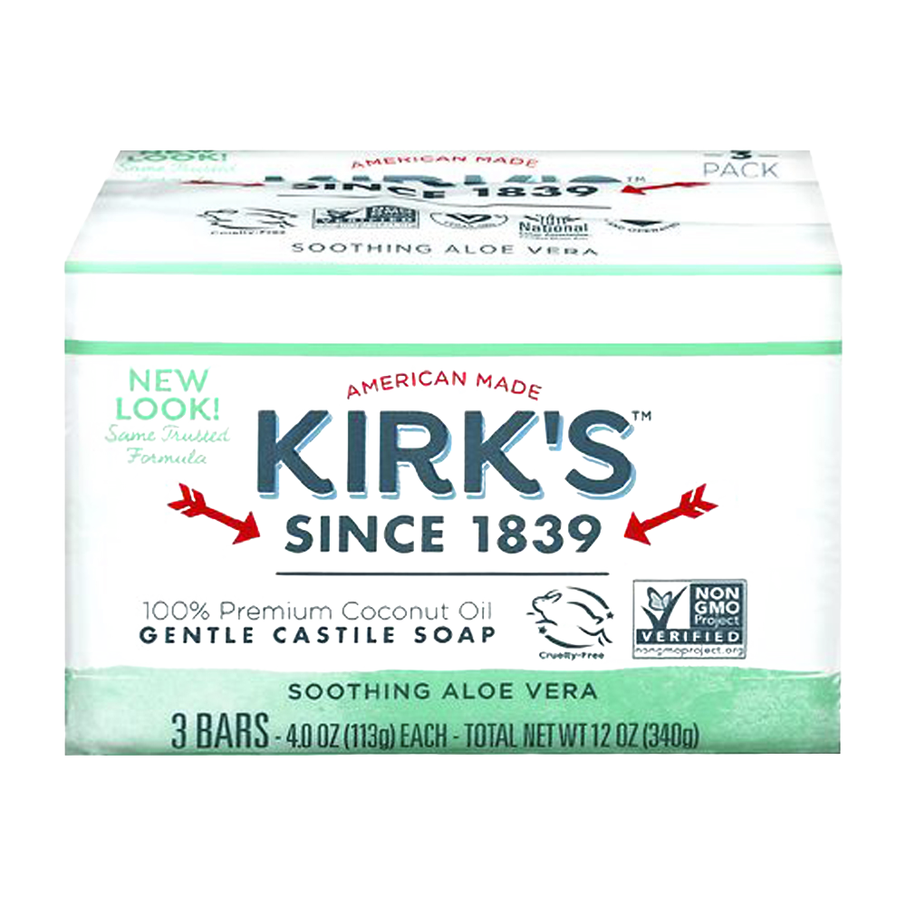 Kirk's Aloe Vera Castile Soap - Pack of 3