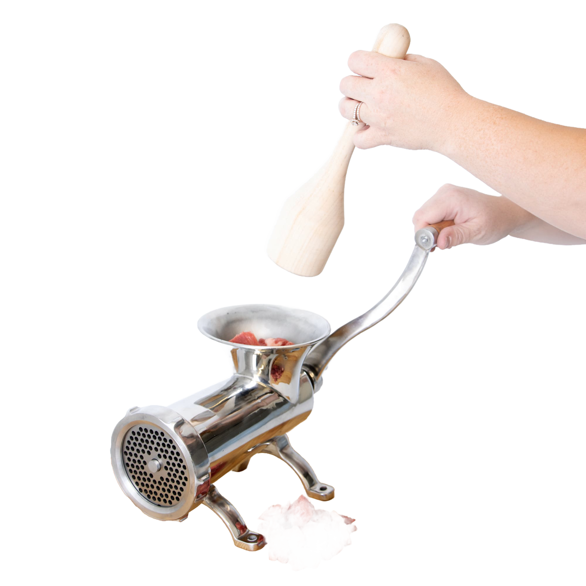 Wooden Stompers for Meat Grinders