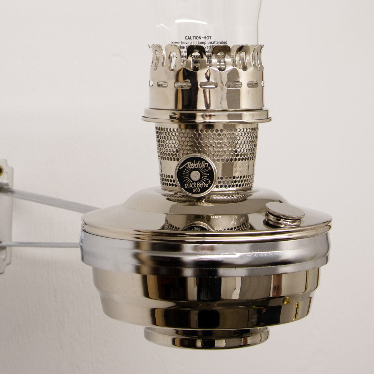 Aladdin Chrome Wall Oil Lamp
