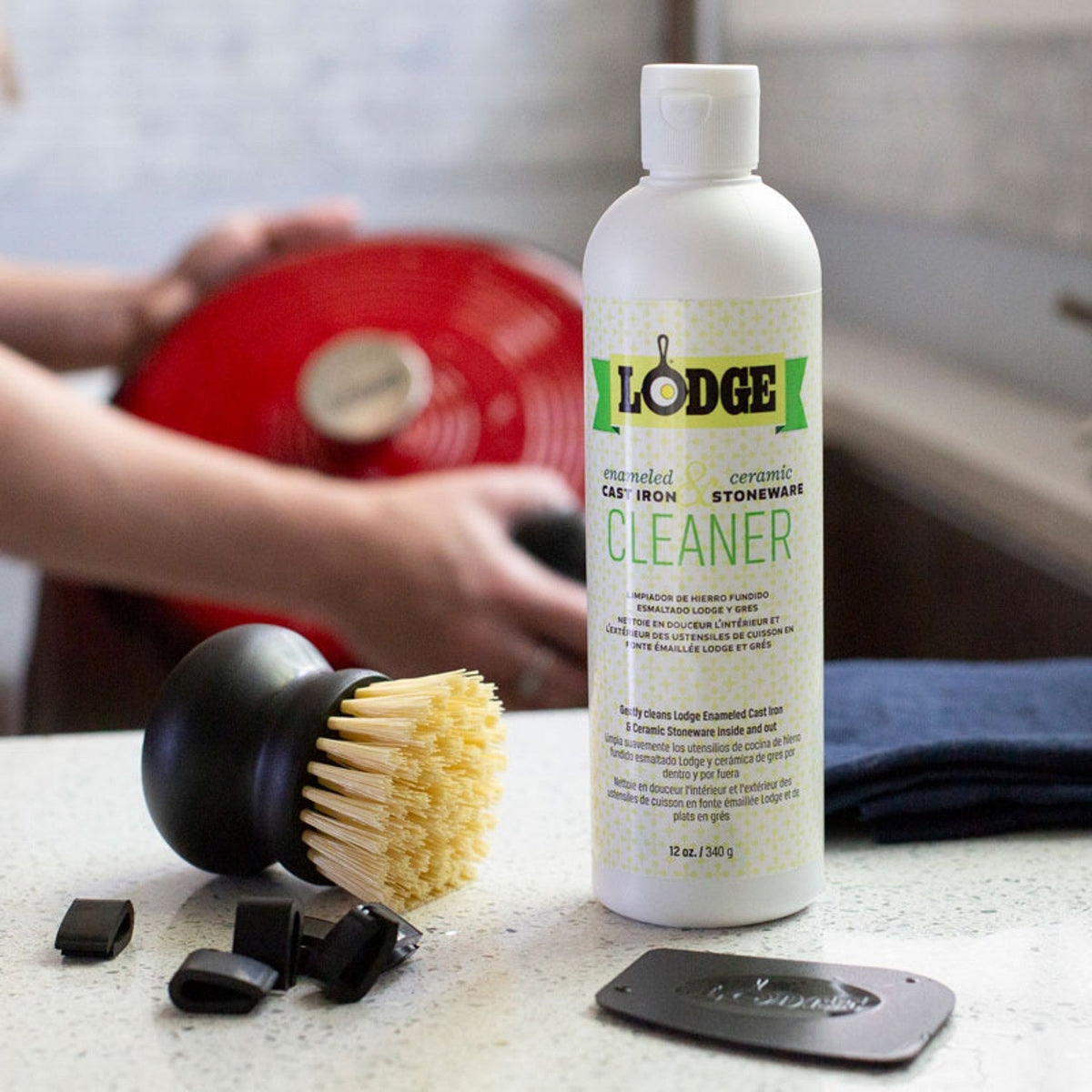 Lodge Enameled Cast Iron and Ceramic Stoneware Care Kit