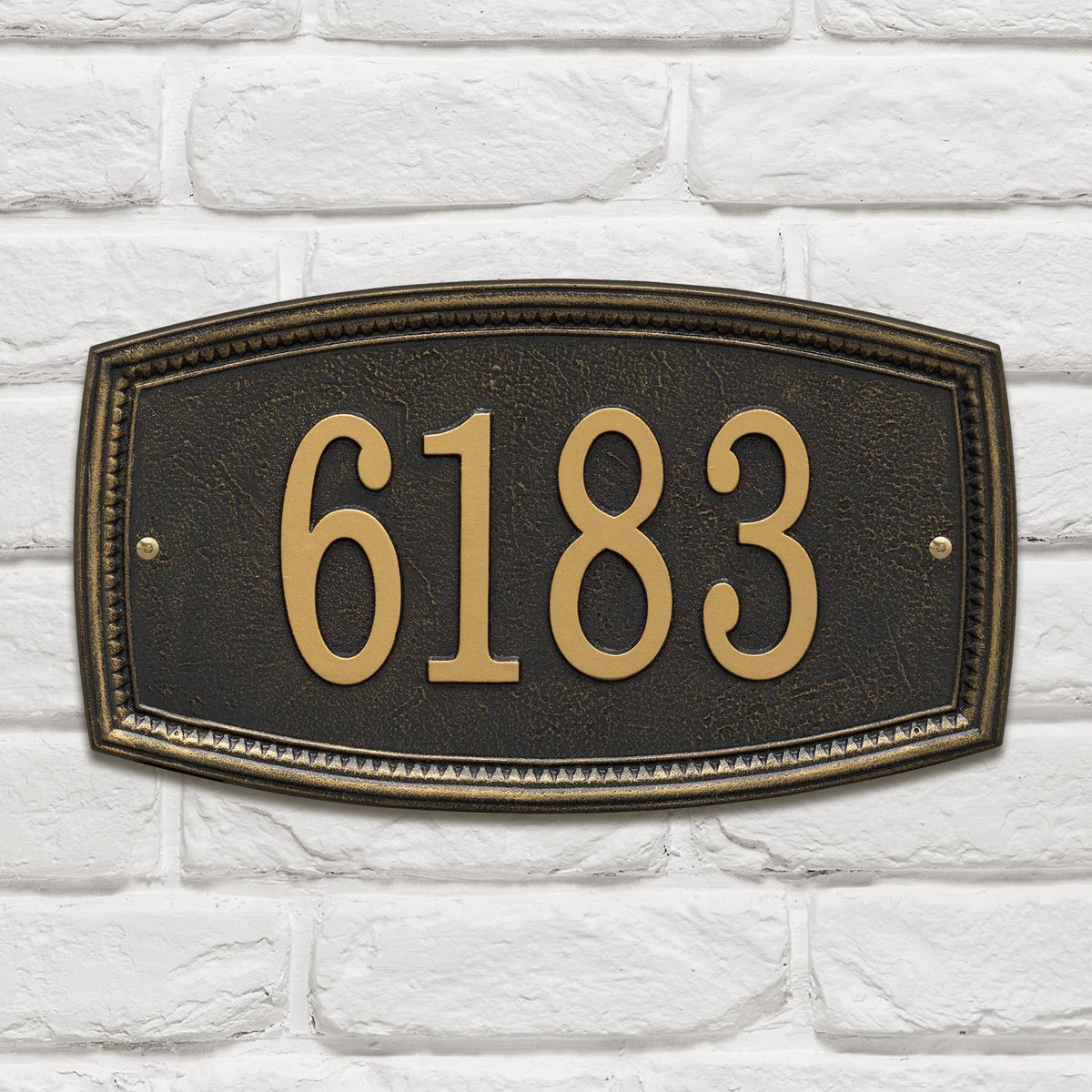 Whitehall Croswell Custom Wall Plaque - Black, 1-Line