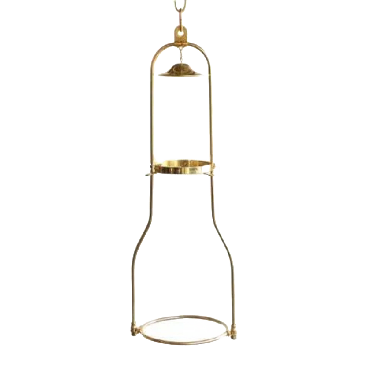 Solid Brass Tilt Frame Hanging Brackets for Oil Lamps