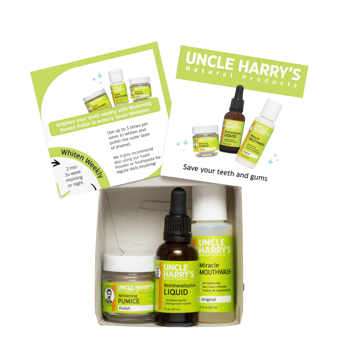 Uncle Harry's Remineralization Kit with Tooth Whitening