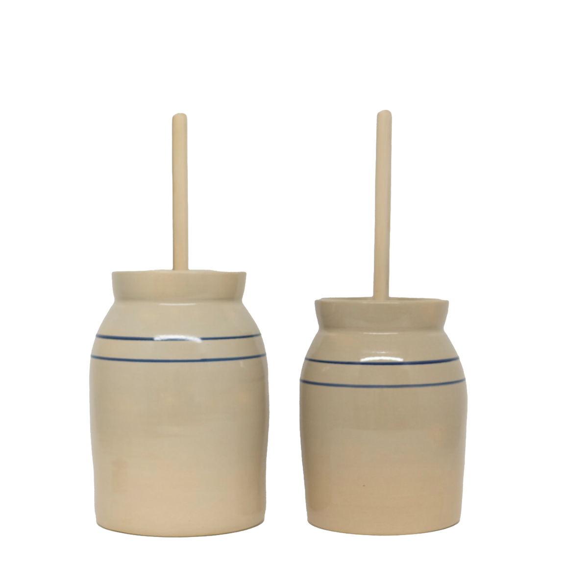 Hand-Turned Pottery Butter Churn
