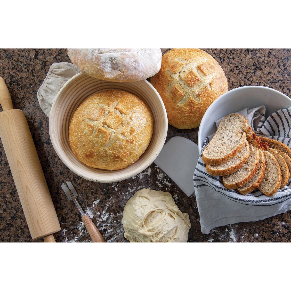 Bread Proofing Basket with Removable Liner