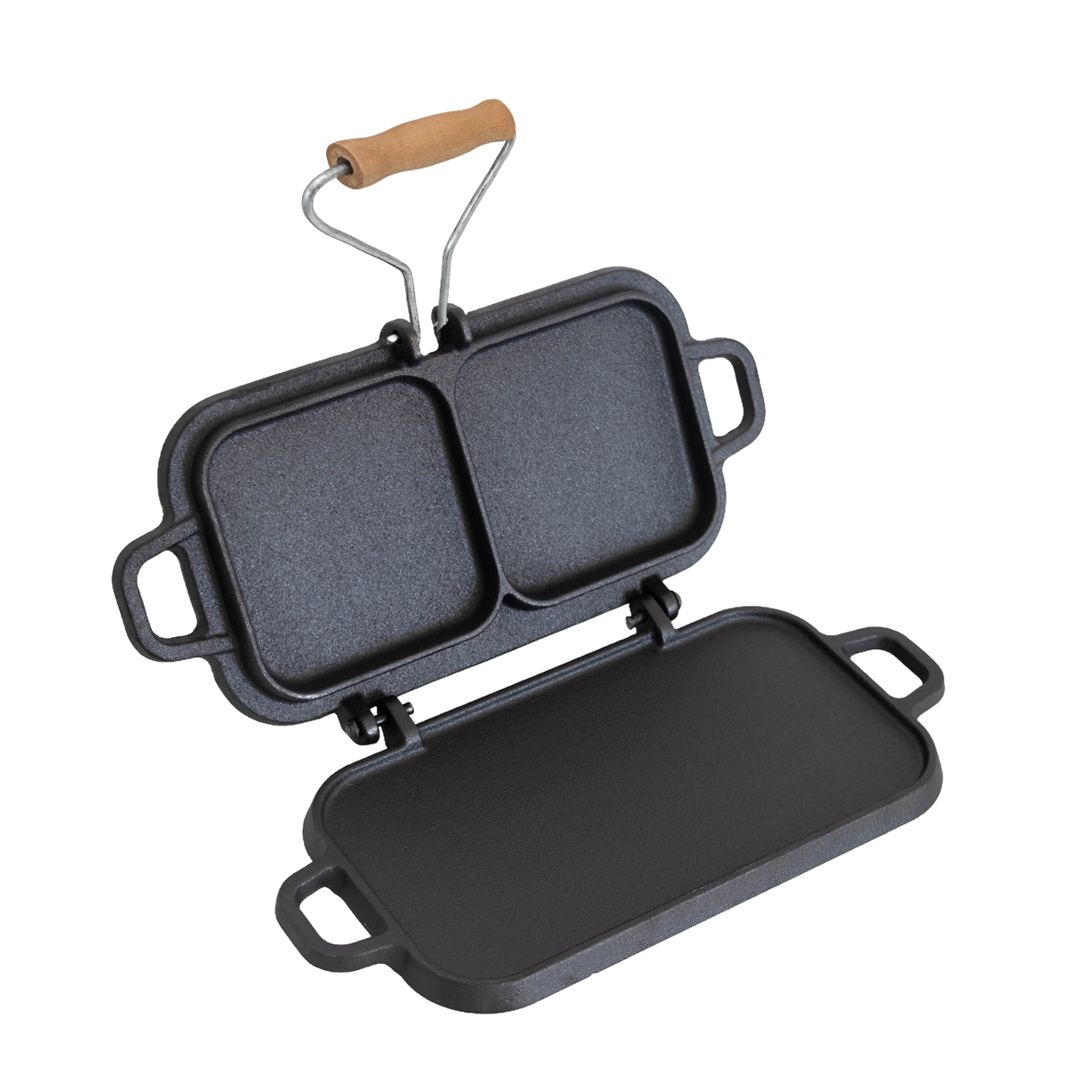 Lehman's Kitchen Compact Cast Iron Flip Griddle & Sandwich Press
