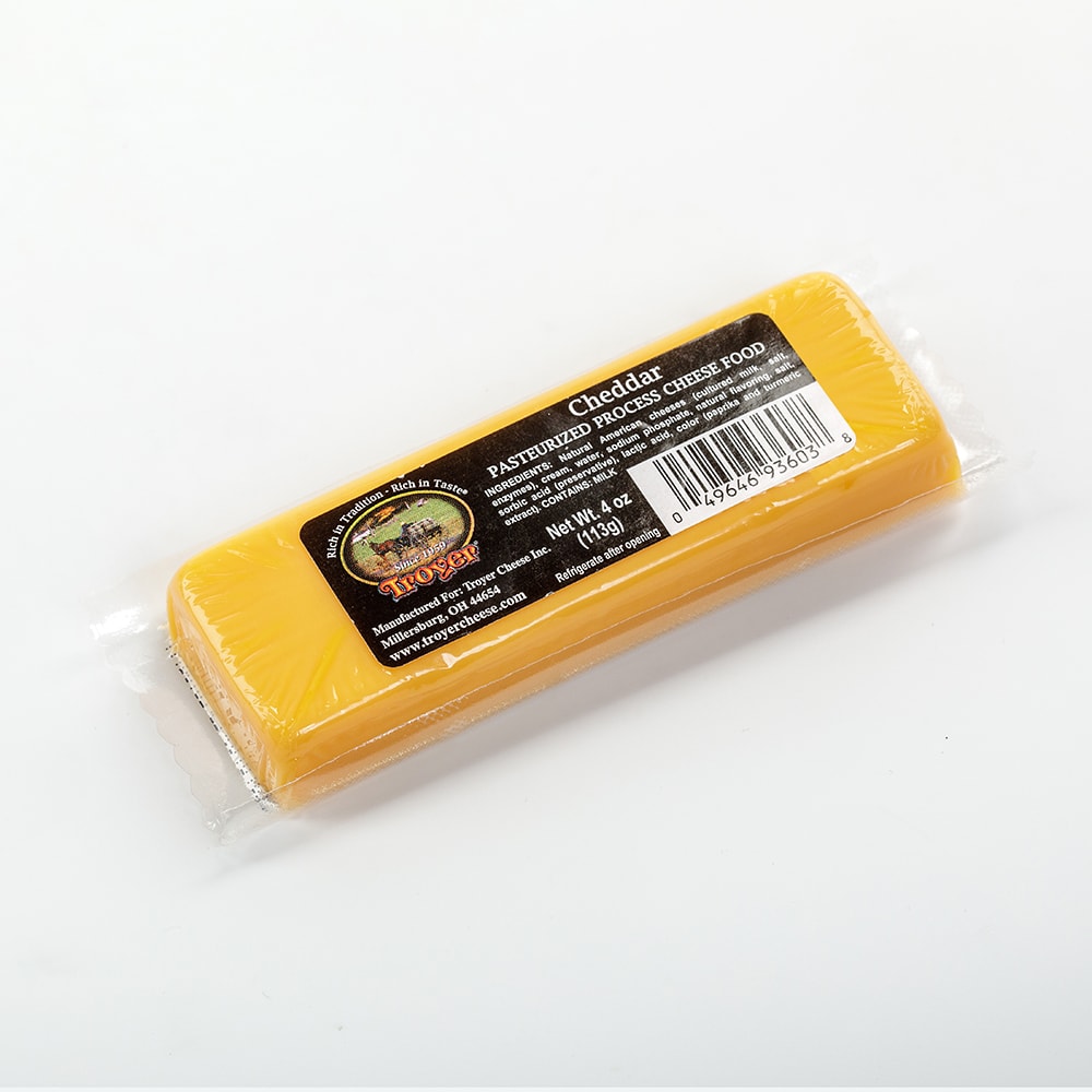 Shelf-Stable Cheddar Cheese Food - Five 4-oz Pack