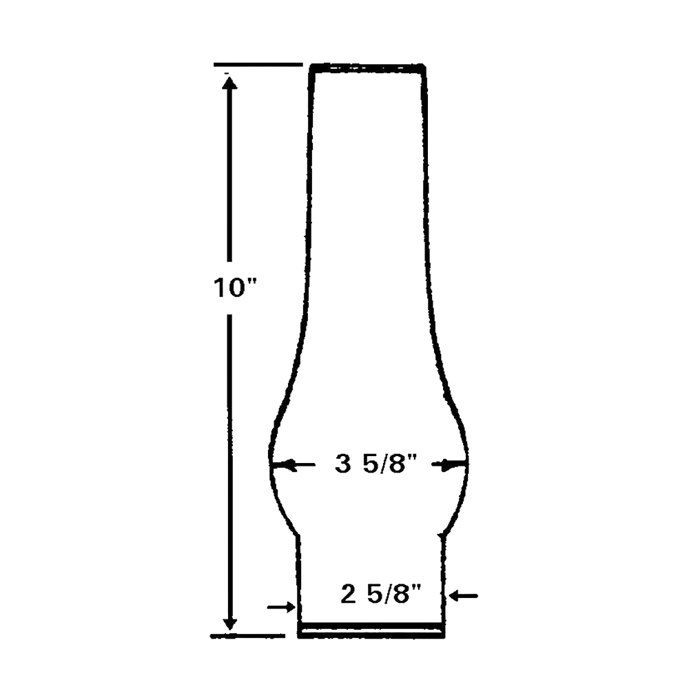 Oil Lamp Chimneys 2-5/8" base