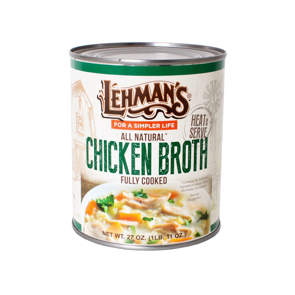 Lehman's Canned Chicken Broth - 27 oz