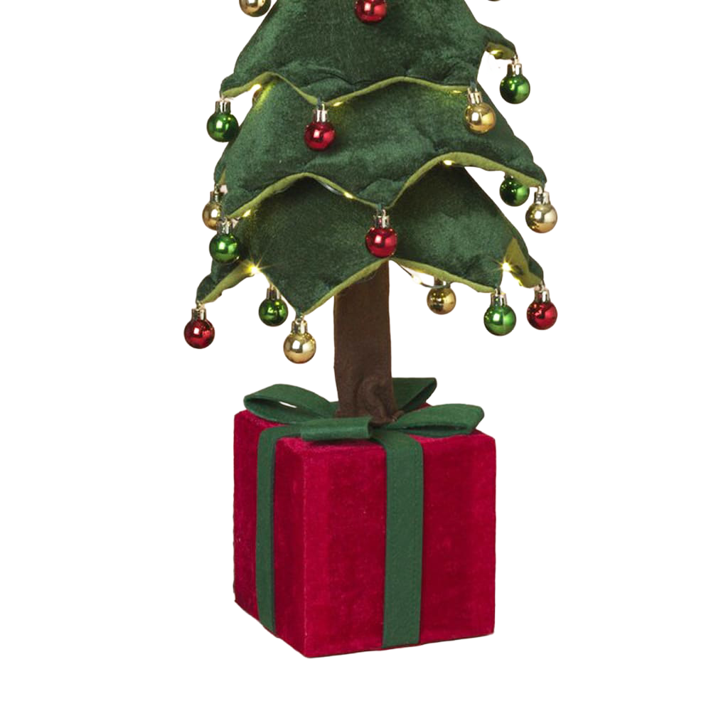 LED Collapsible Cloth Christmas Tree - 13.25"