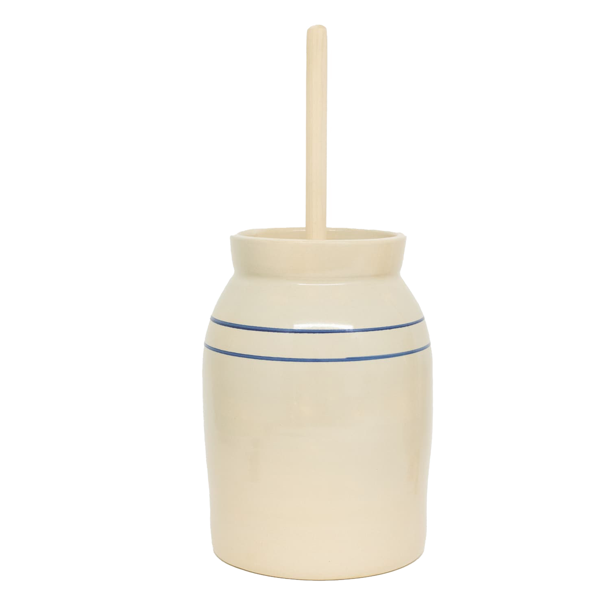 Hand-Turned Pottery Butter Churn