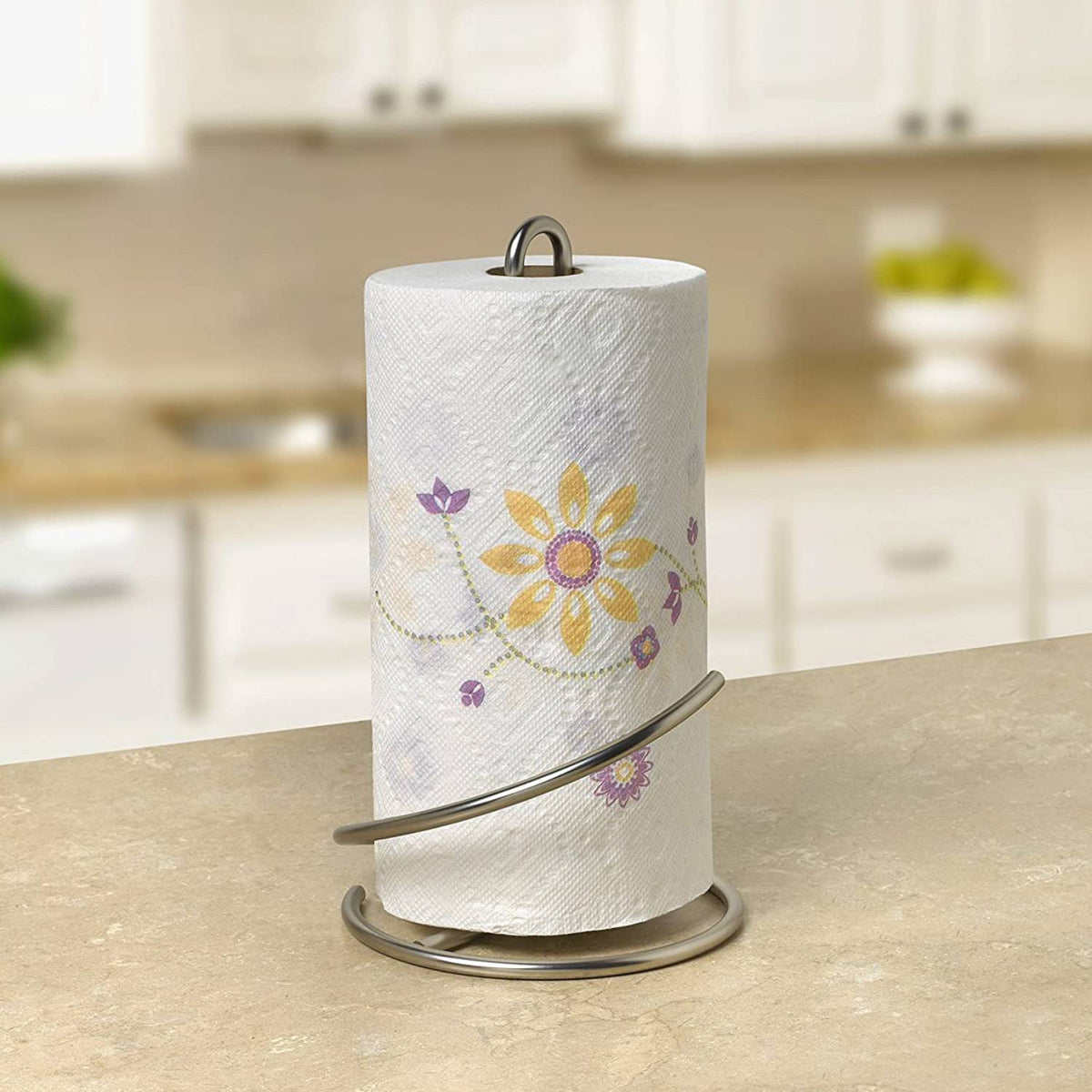 Euro Supreme Paper Towel Holder - Satin Nickel