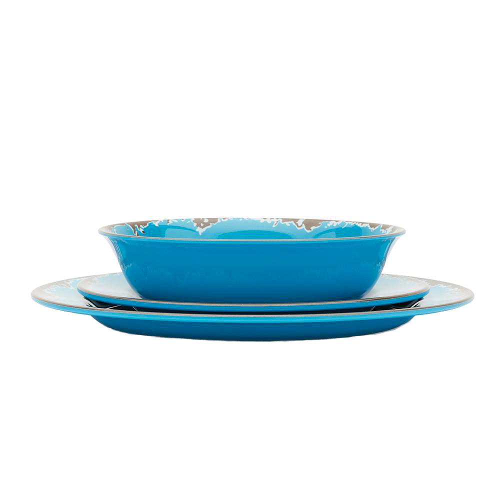 Rustic Melamine Dinnerware - Set of 12