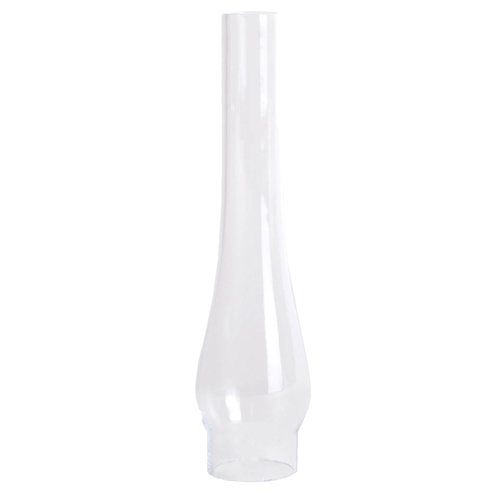Clear Oil Lamp Chimney - 1-1/8" base