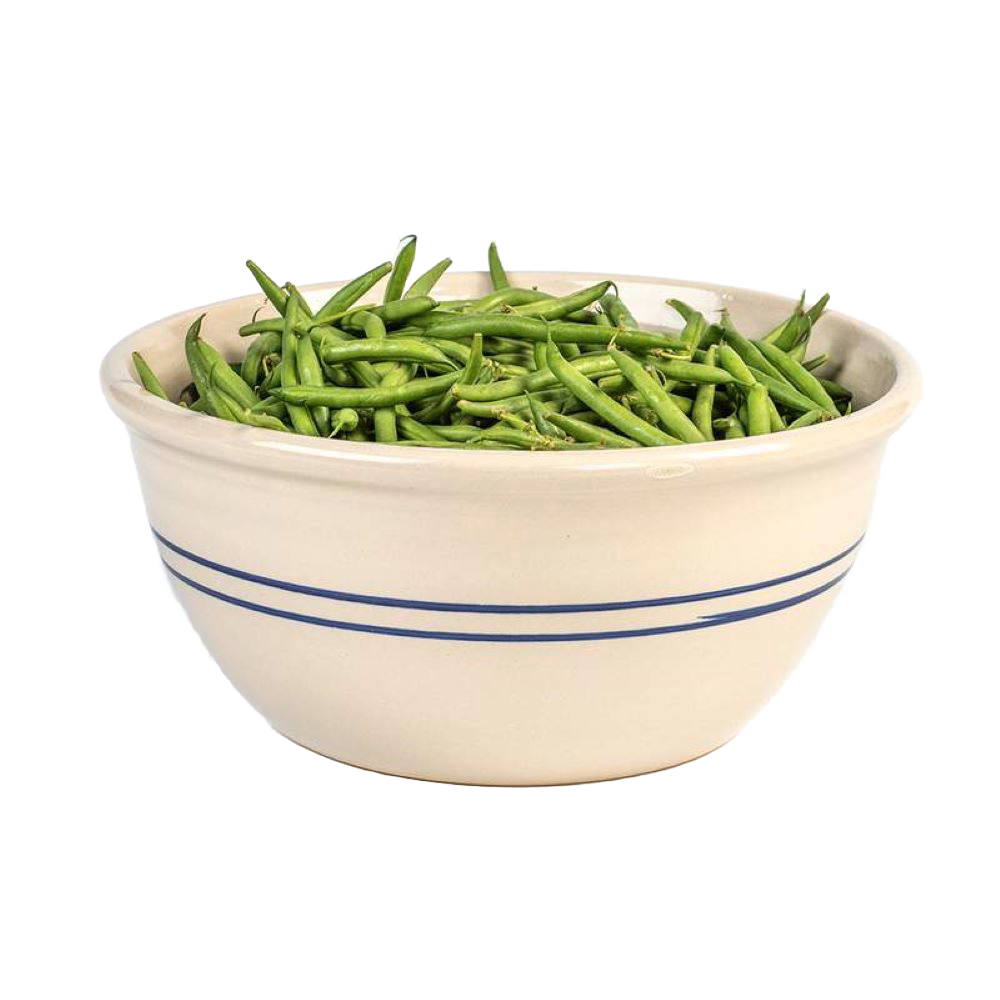 14" Heritage Blue Stripe Stoneware Mixing Bowl