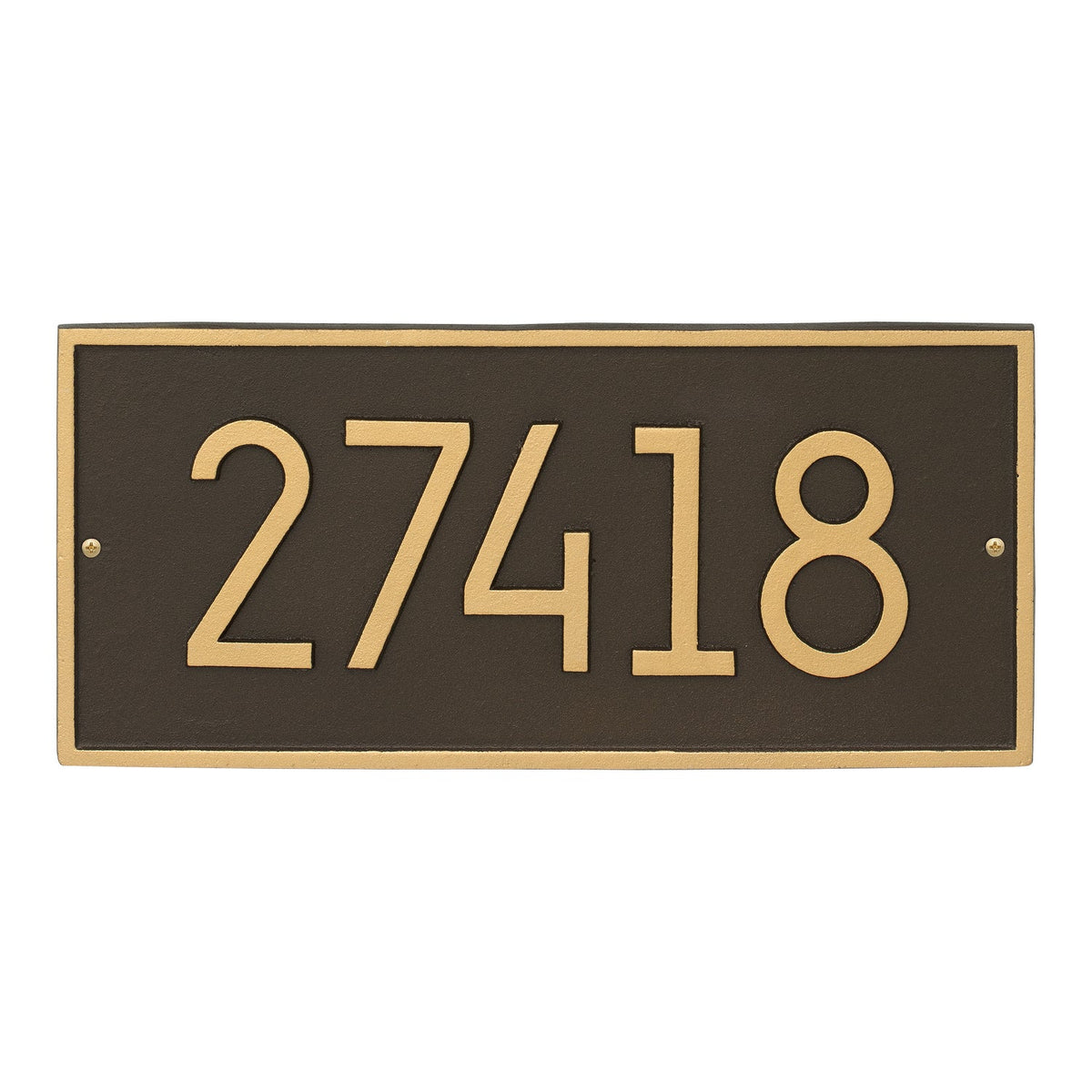 Whitehall Modern Custom Wall Plaque - Aged Bronze