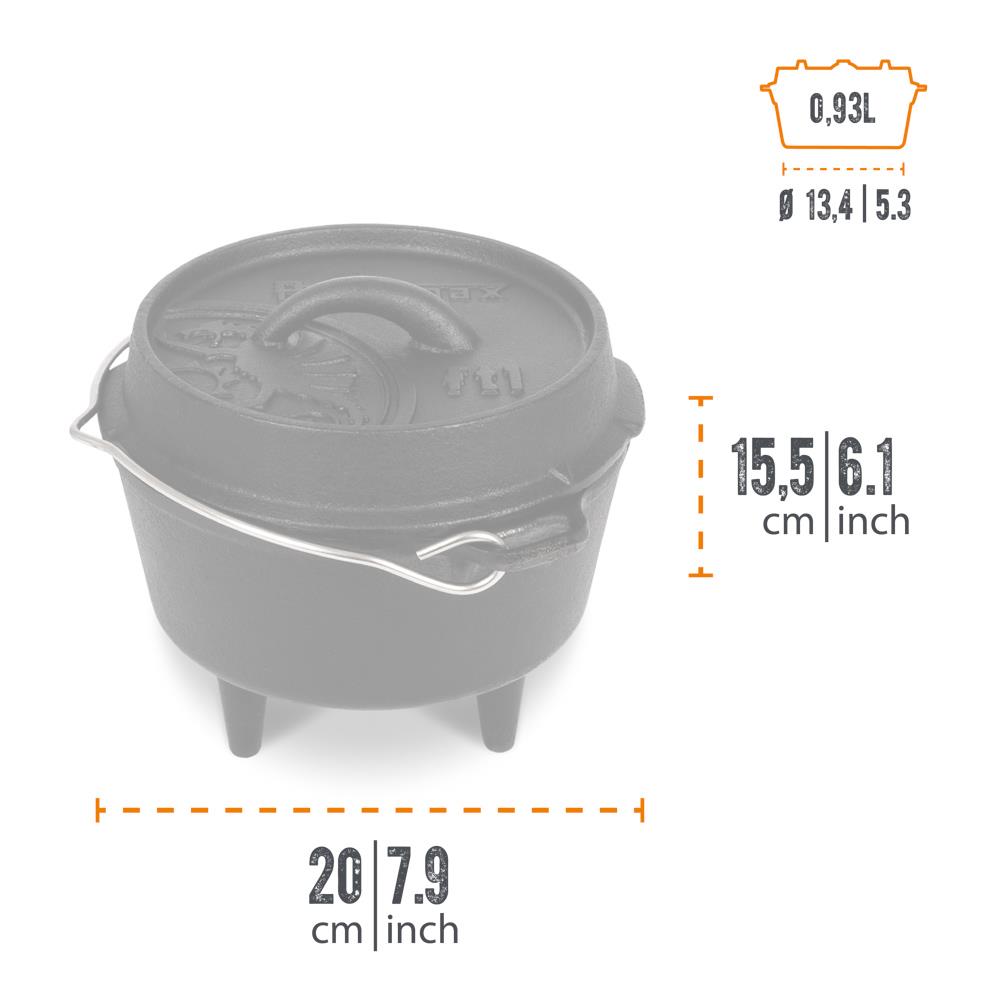 Petromax Cast Iron Dutch Oven with Legs