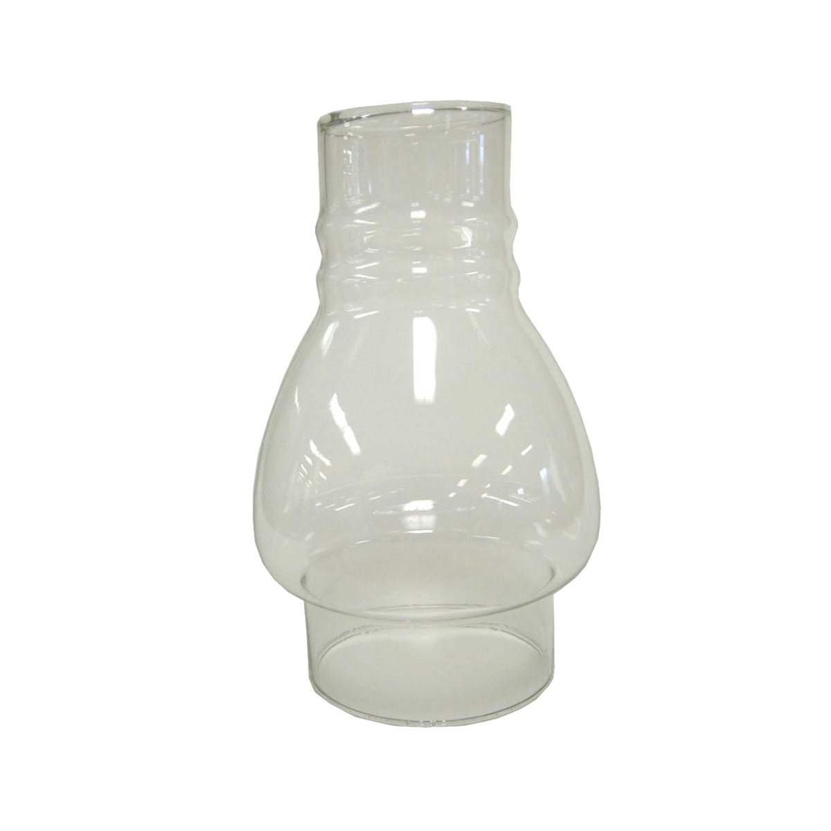 Ribbed Clear Oil Lamp Chimney - 2-7/8" Base