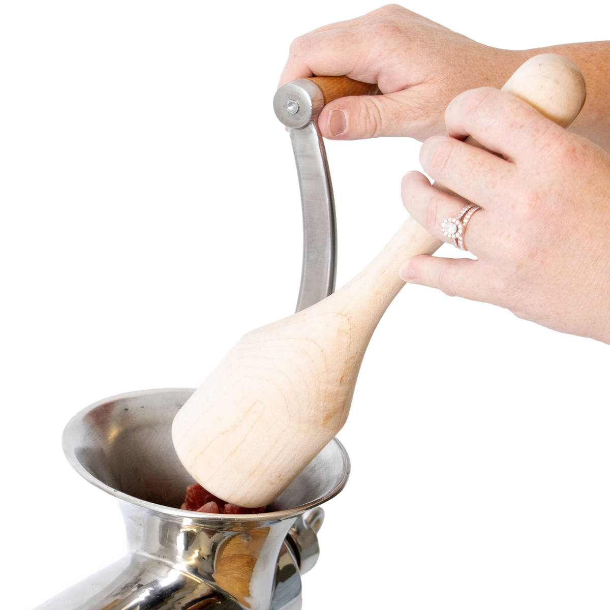 Wooden Stompers for Meat Grinders