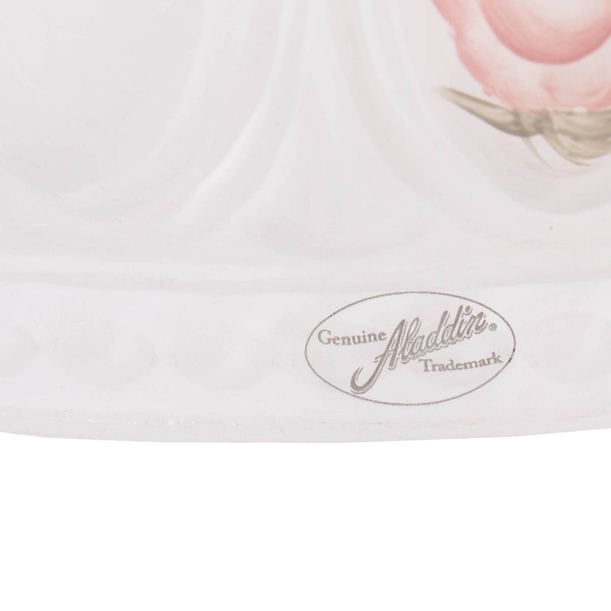 Aladdin Pink Rose Glass Oil Lamp Shade