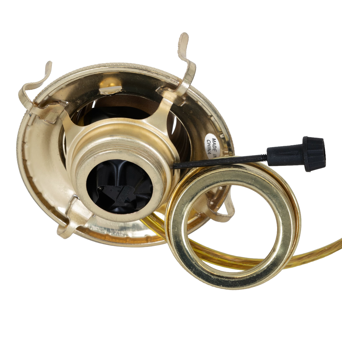 Brass Plated Electrified Burner for Oil Lamps - #2
