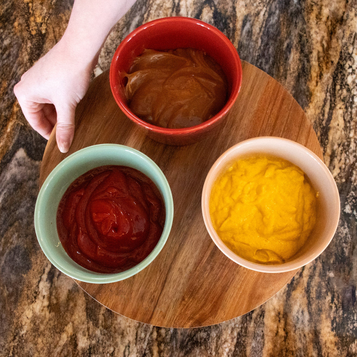 Thirstystone 12" Lazy Susan Turntable with Condiment Bowls