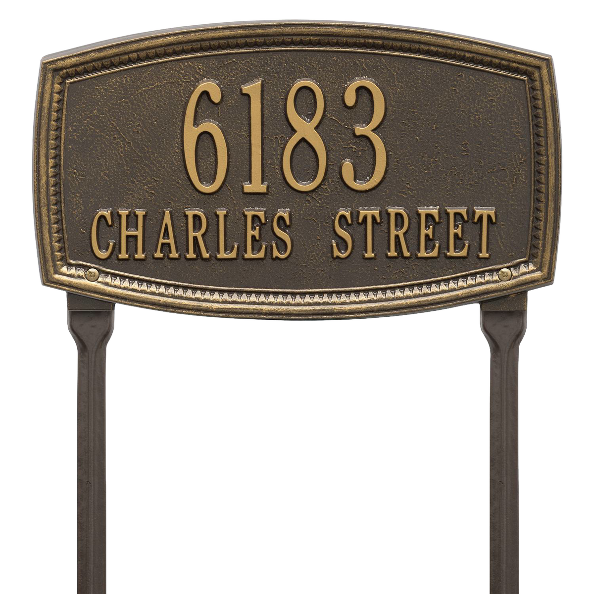 Whitehall Croswell Custom Lawn Plaque - Bronze, 2-Line